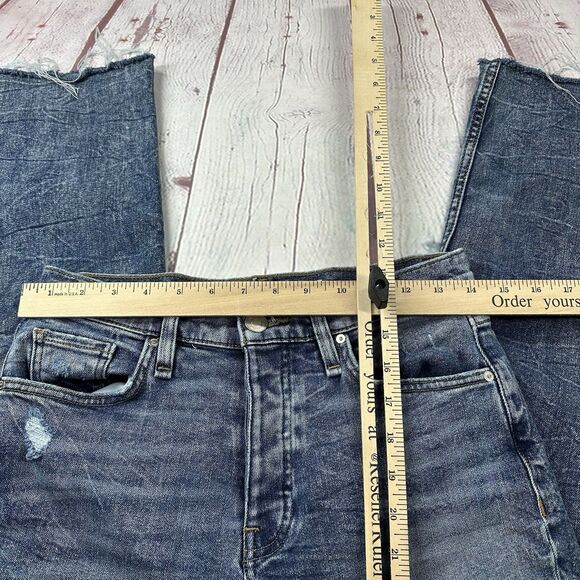 Hudson Women's Jeans Sz 28 Blue Holly MBL Distressed  Raw Hem Mid-Rise 26L - Picture 8 of 14
